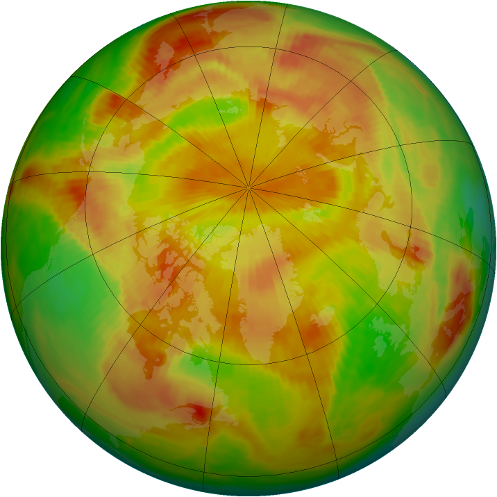 Arctic ozone map for 07 May 1987